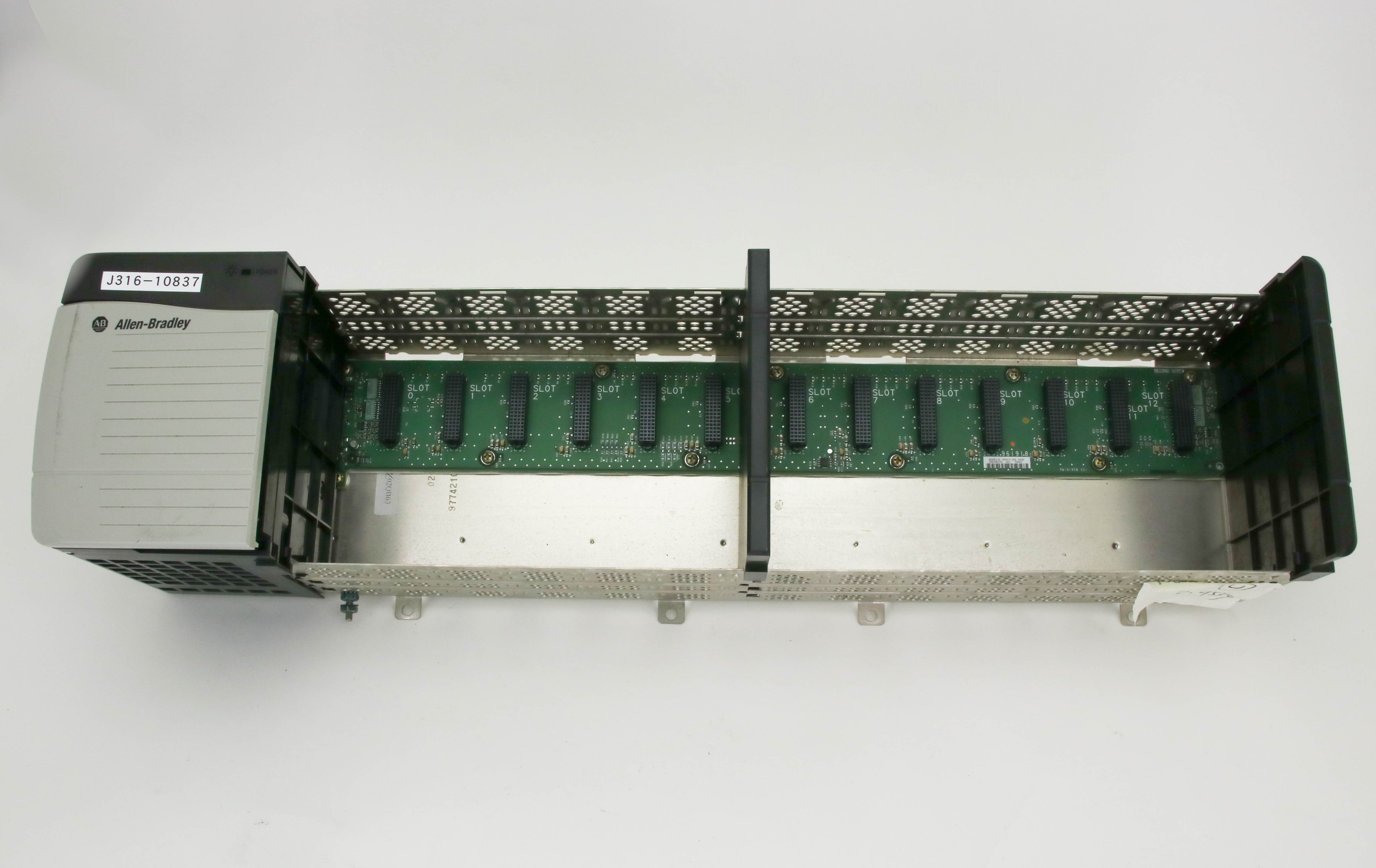 10837 ALLEN BRADLEY CONTROLLOGIX 13 SLOT CHASSIS W/ PSU 1756-PA72/B ...